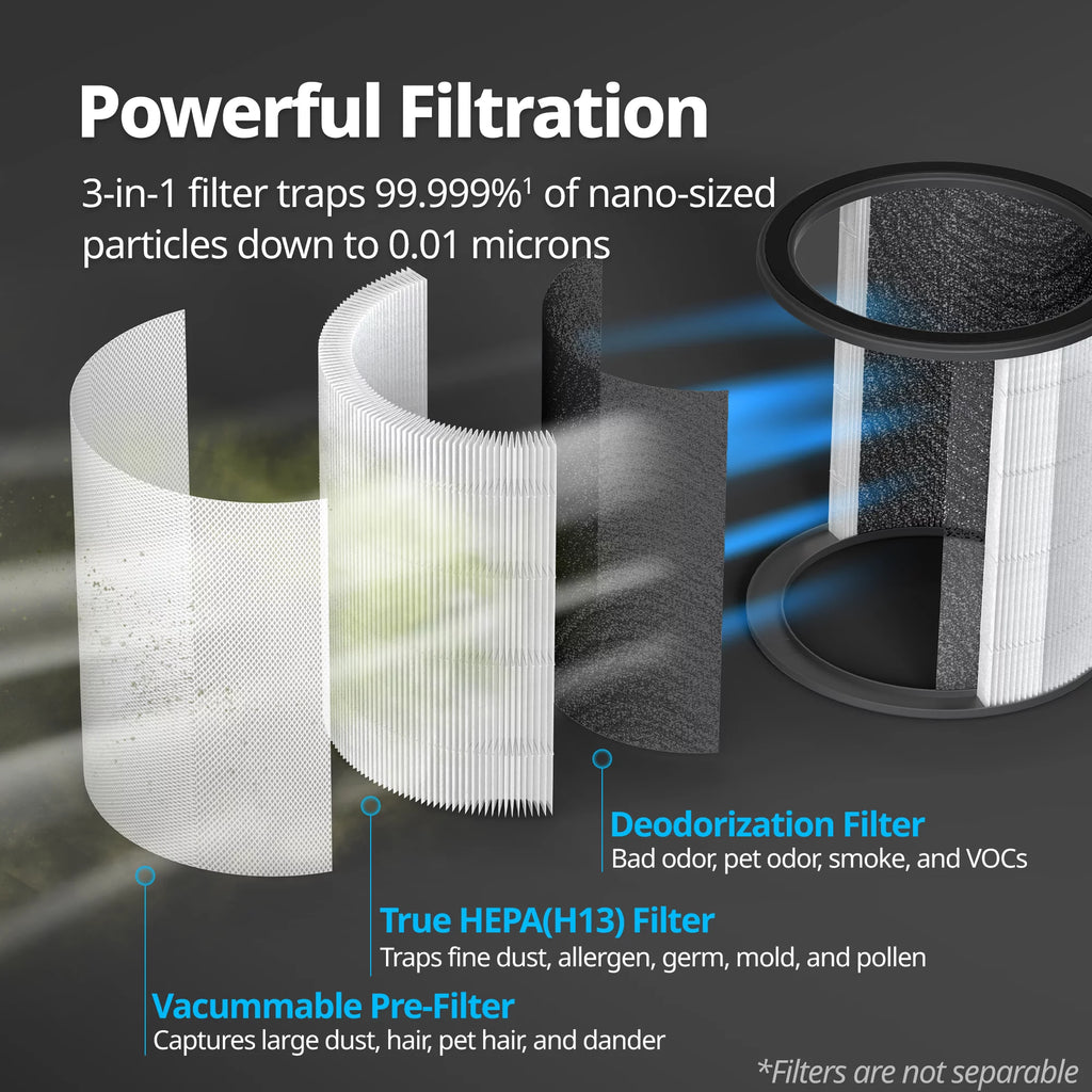 True HEPA Air Purifier + Fan (2in1), Covers Upto 246 sq ft S550