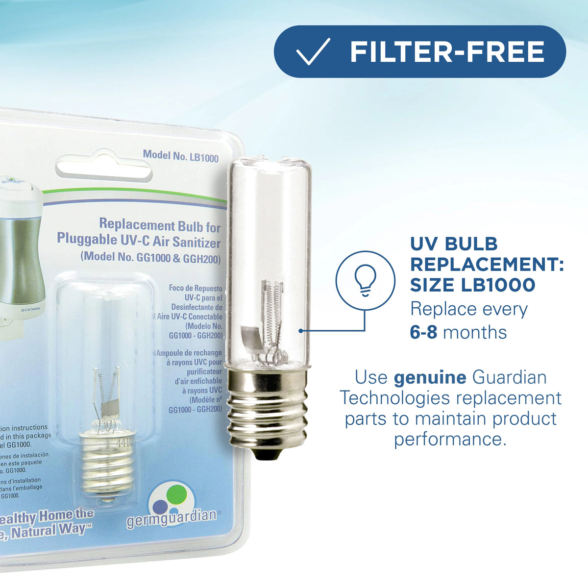 Black Pluggable UV-C Air Sanitizer & Deodorizer K212