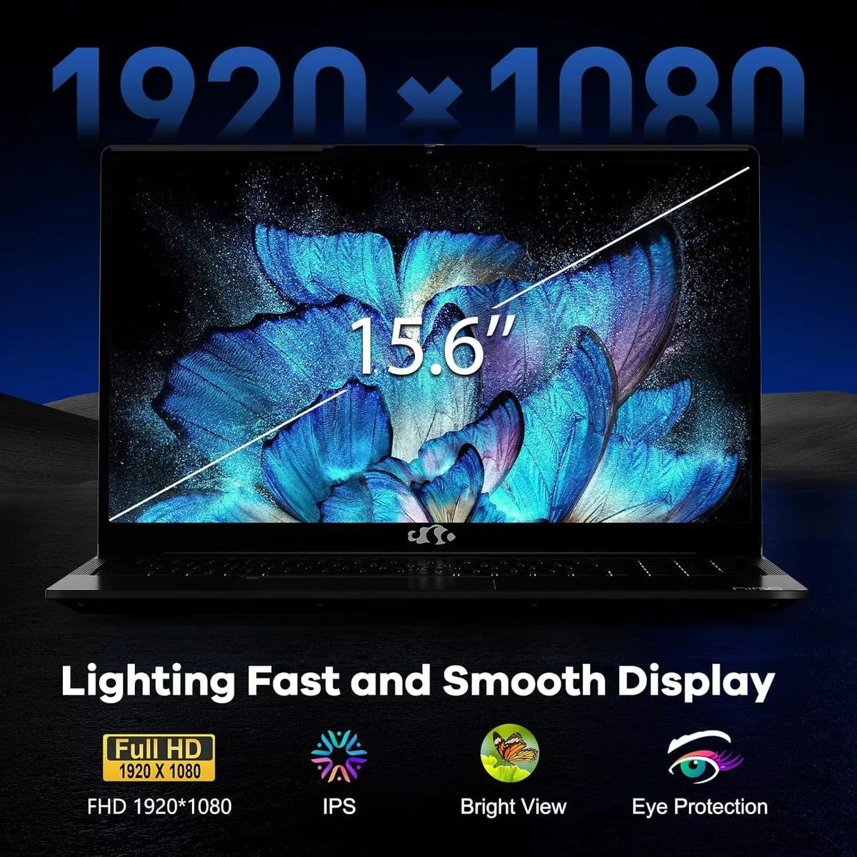 15.6" Gaming Laptop IPS FHD AMD Ryzen 5 6600H 6-Cores 660M GPU 32GB DDR5 RAM 1TB SSD D578199