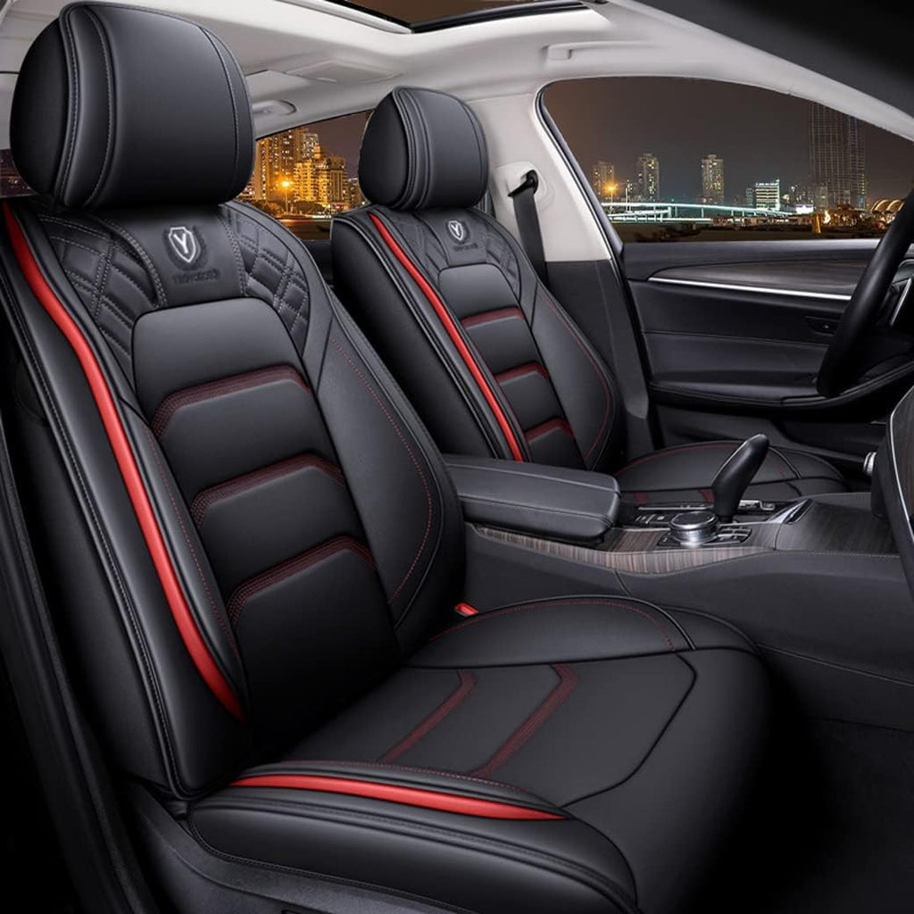 Leather Car Seat Covers 5 Seats Full Set D348351