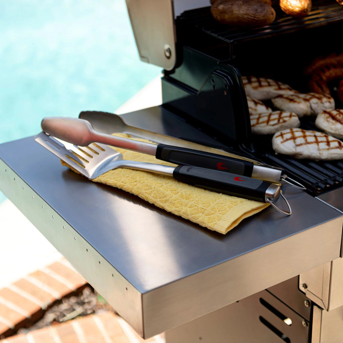 2-Piece Stainless Steel Grilling Tool Set H630