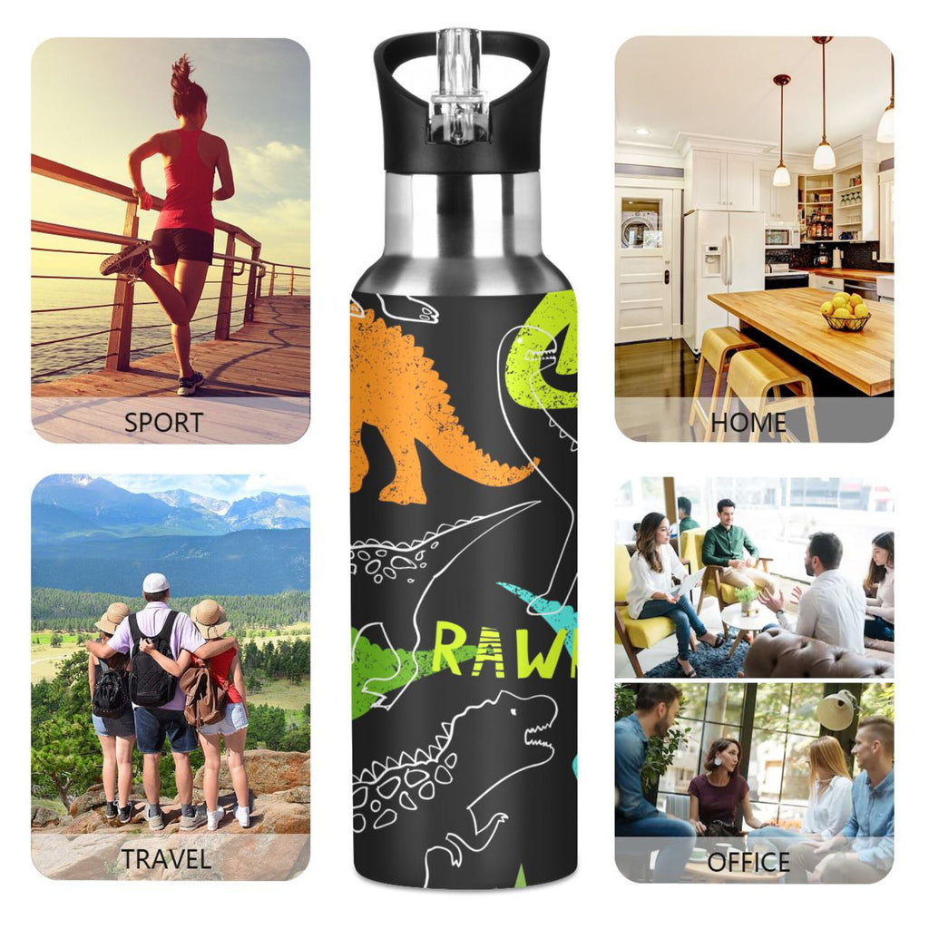 Stainless Steel Insulated Water Bottle with Straw Lid I7413