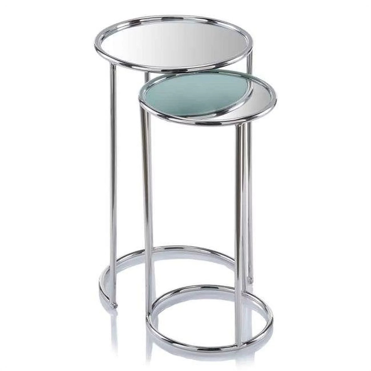 12 x 12 x 22 in. Nested Mirror Table Set of 2 Y592