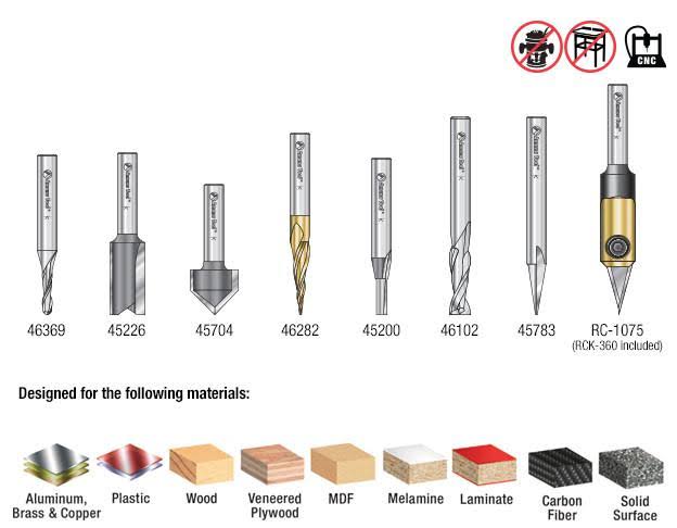 8-Pc CNC Router Bit Collection X791114