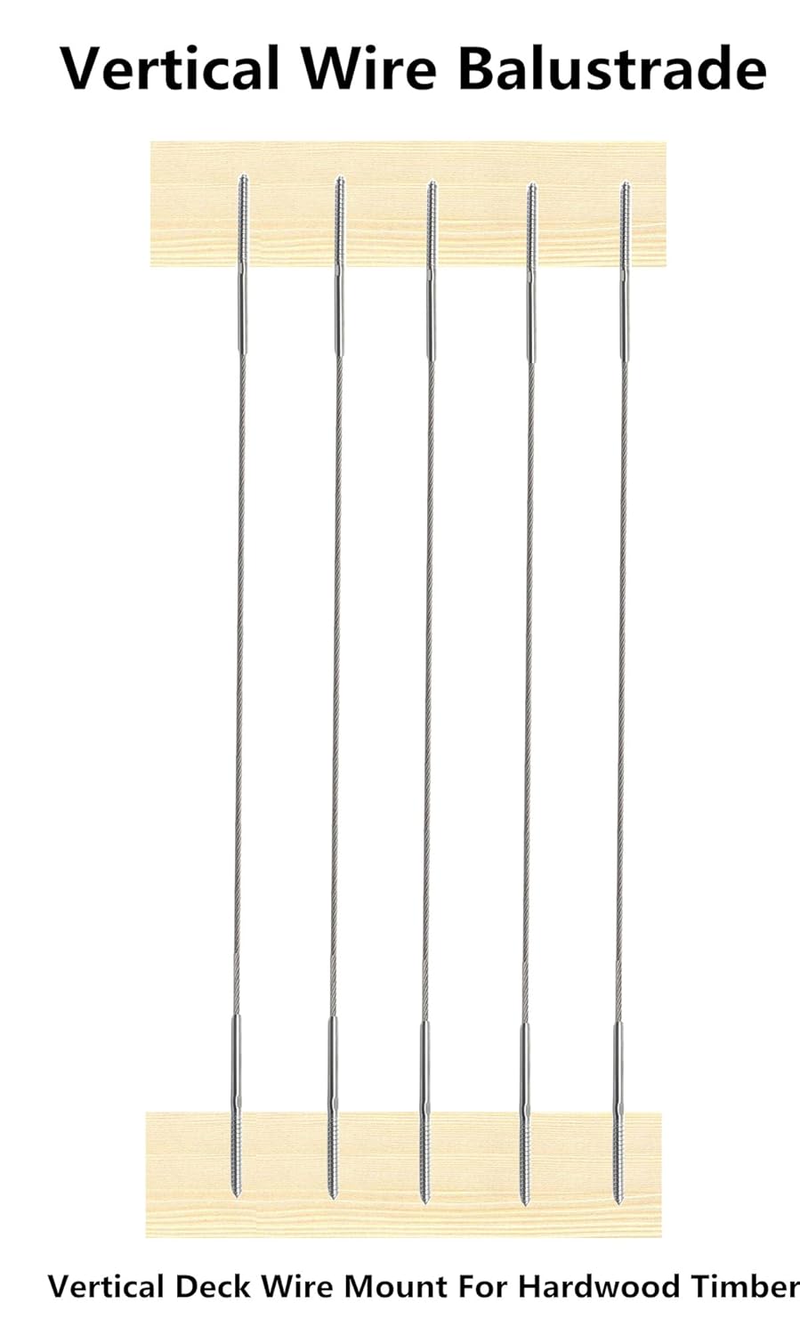 1/8 Cable Railing Hardware Stainless Steel 316 Pack of 2 E869874
