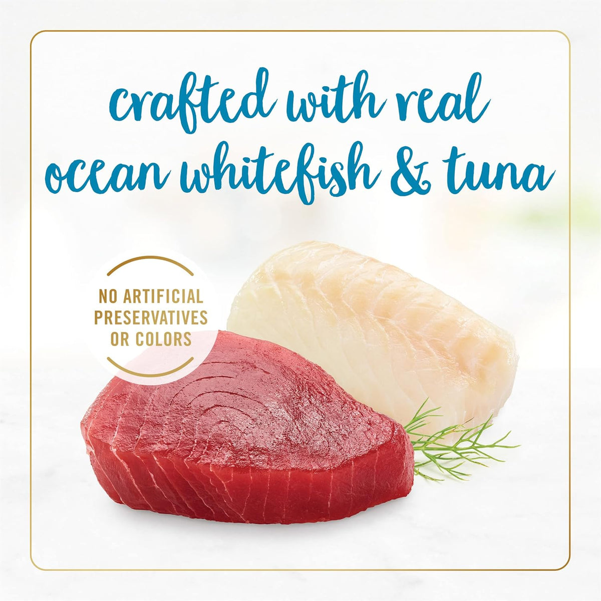 Grilled Wet Cat Food Ocean Whitefish and Tuna Feast in Gravy, Pack of 24, 3 oz. Cans Q629147