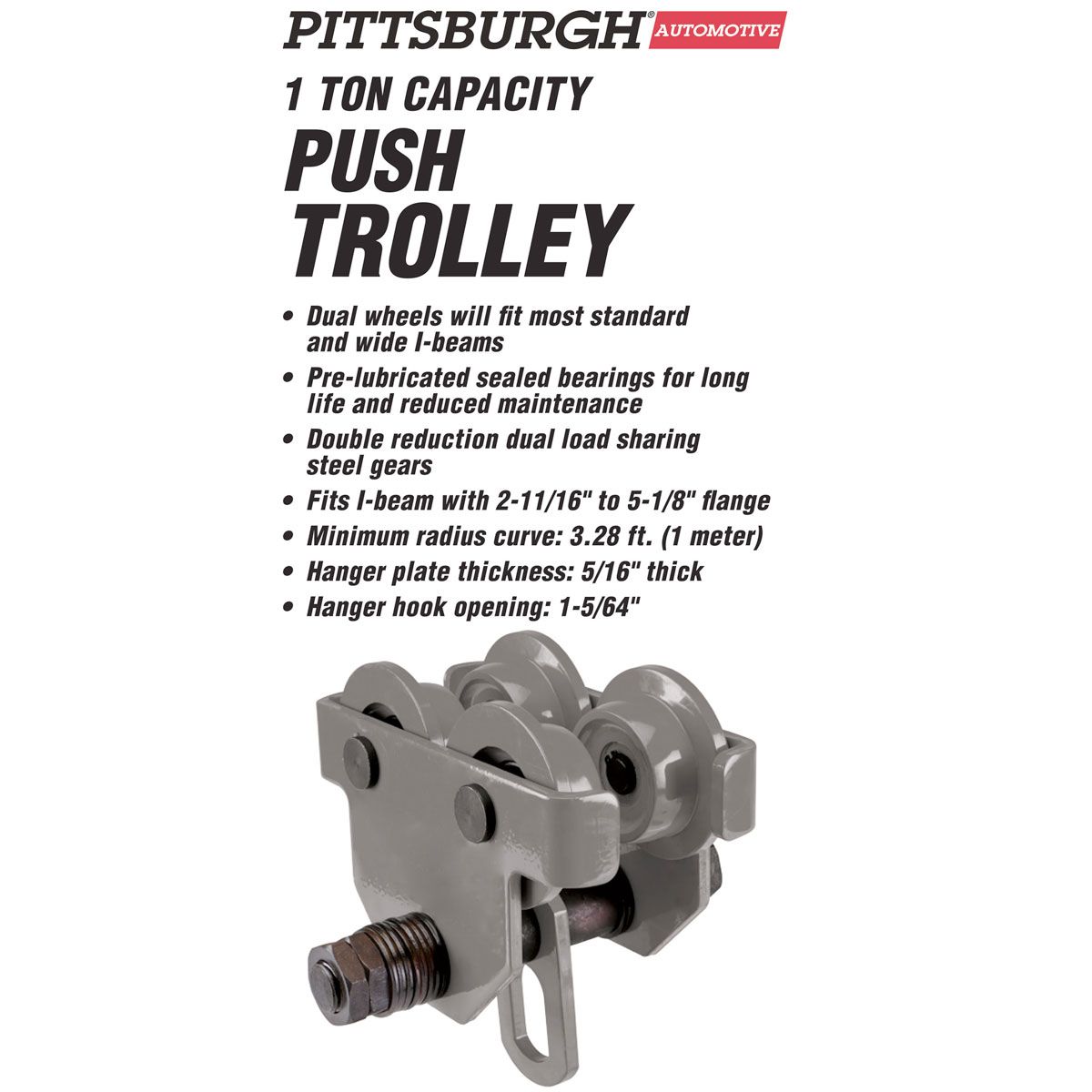 1 Ton Push Beam Trolley F109