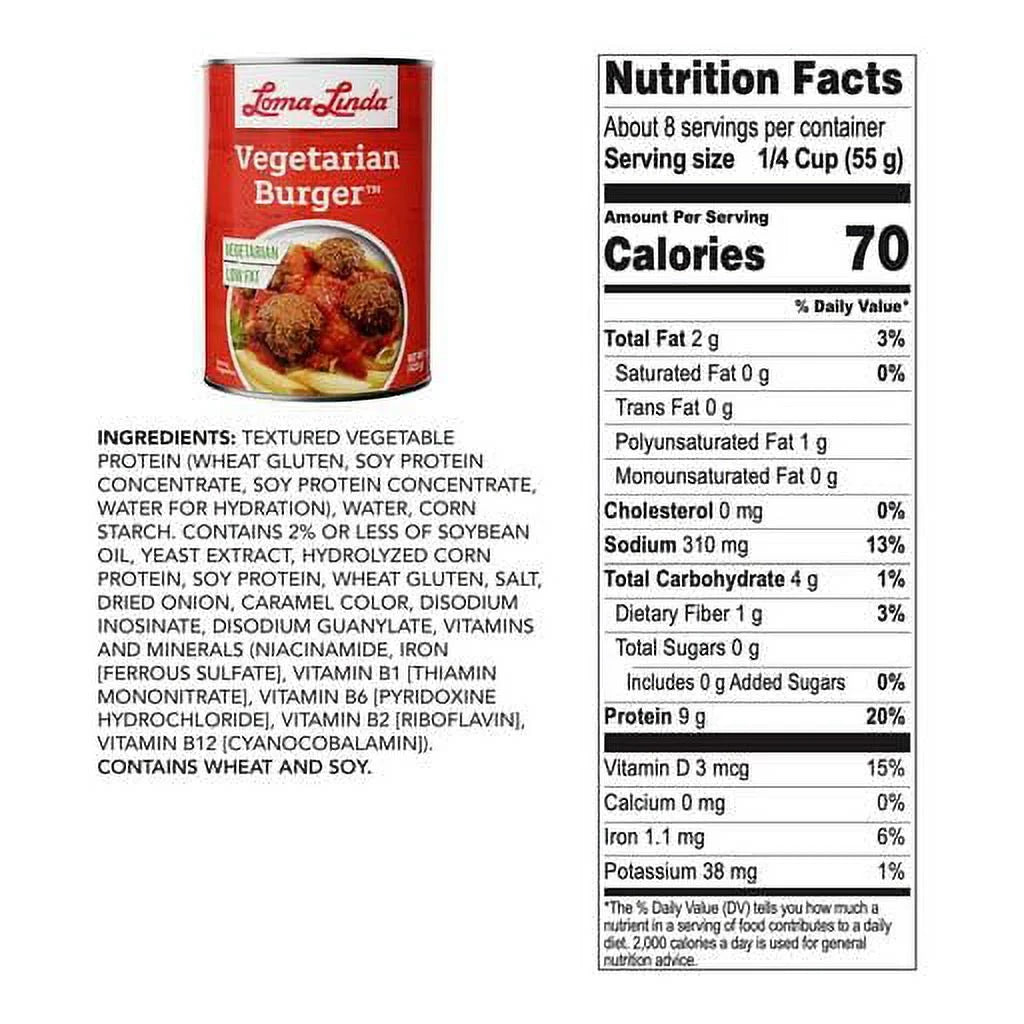 Plant-Based Vegetarian Burger 15 oz 6 Pack I560256