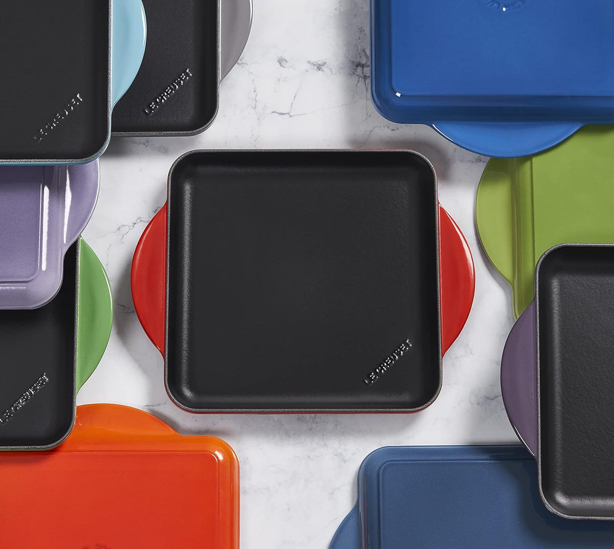 Enameled Cast Iron Square Griddle, 9.5 Q686