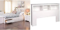 White Full Platform Storage Bed with 6 Drawers and Headboard with 3 Compartments N5268