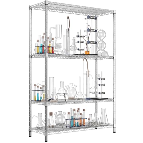 4 Tier Adjustable Heavy Duty Metal Wire Shelving Unit C124