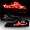 Black LED Tail Lights Brake Lamps Pair E5859