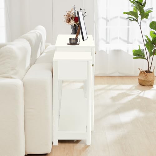 63" Console Table with Drawer, Marble Texture Top Sideboard with Open Bottom Shelf R83270