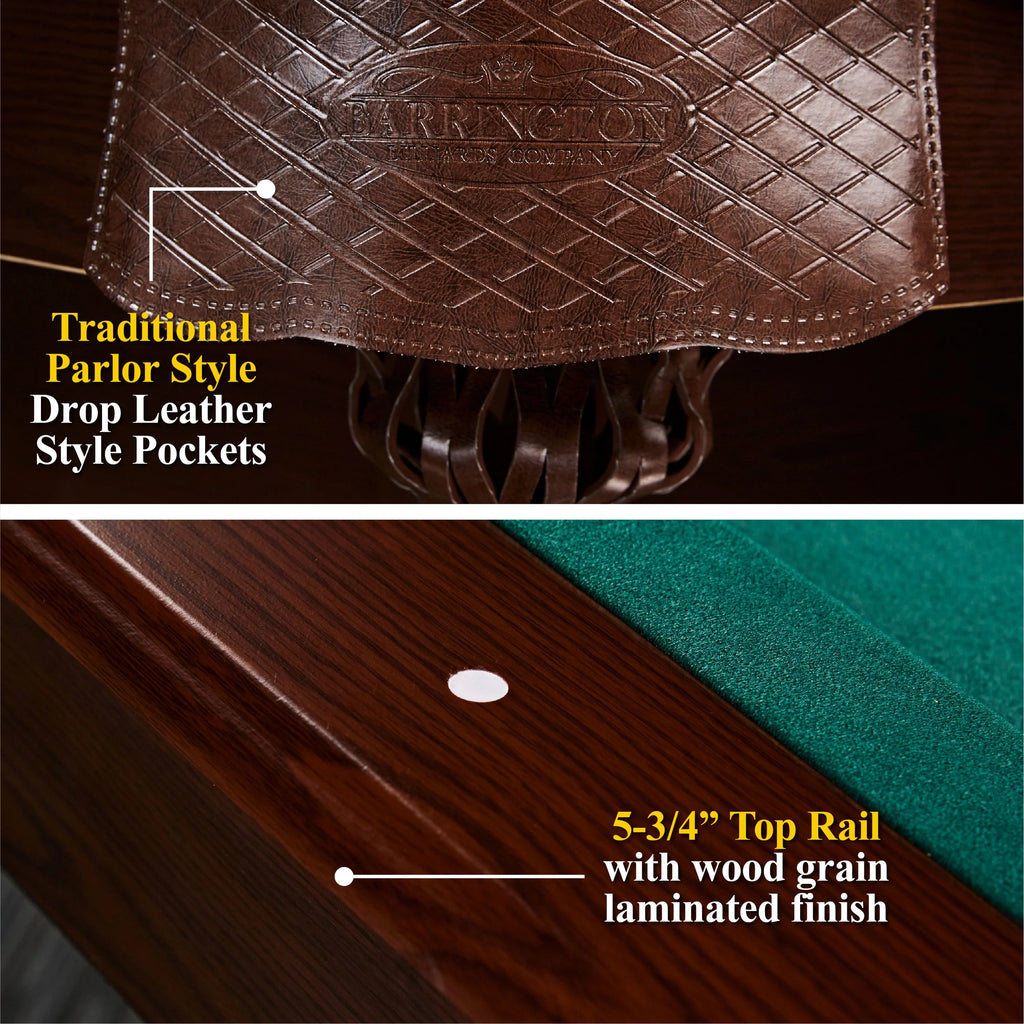 Green Ball and Claw Leg Pool Table H862