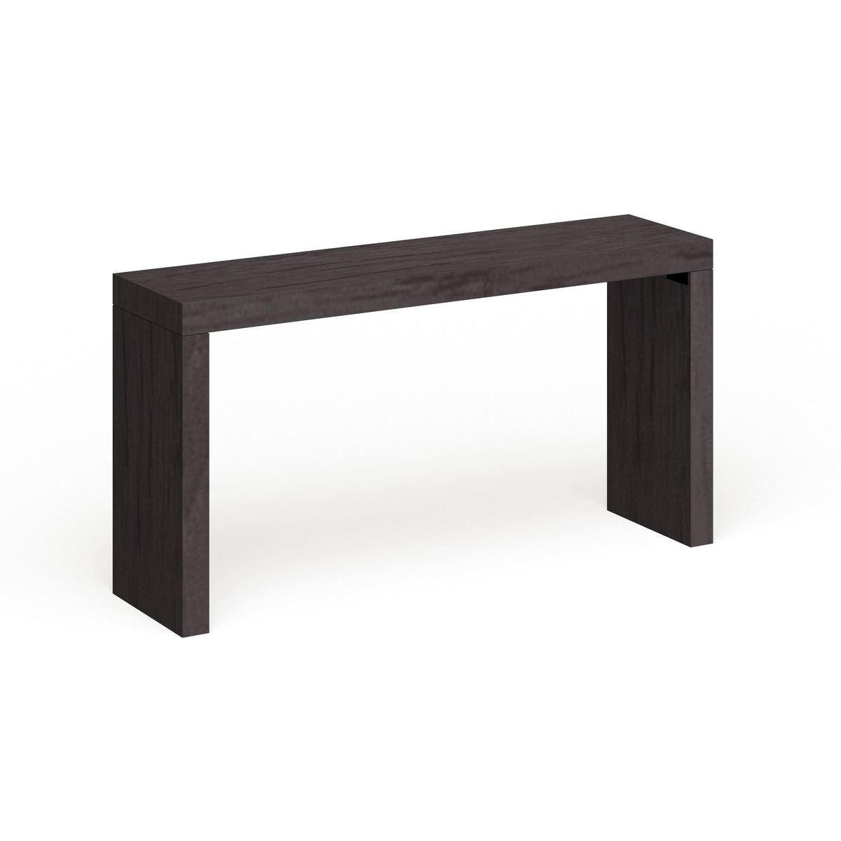 Black Wood Grain Veneer Console Table O591882
