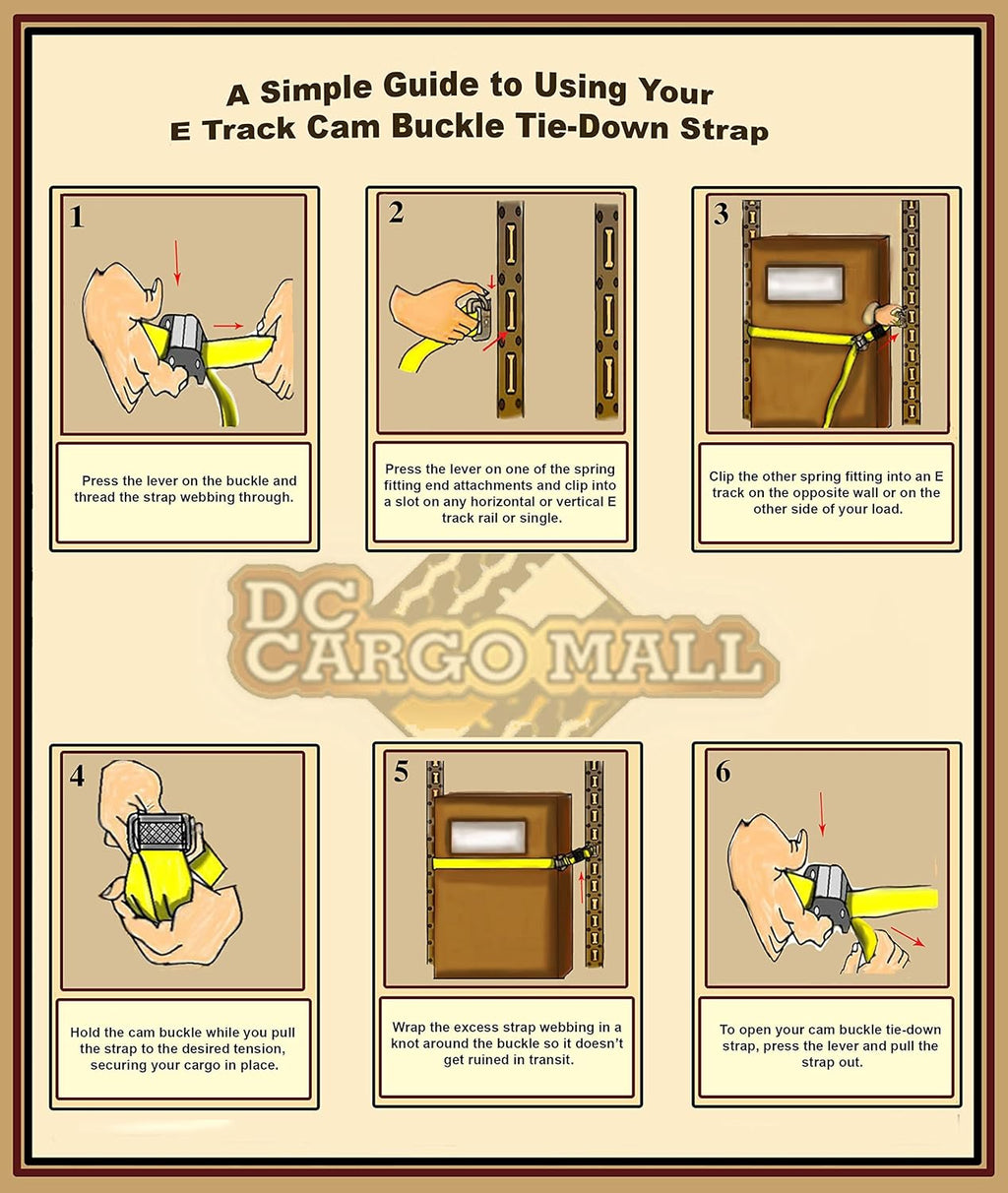 20 Tie-Down Straps, 2 x 12' Cam Buckle Straps D22736