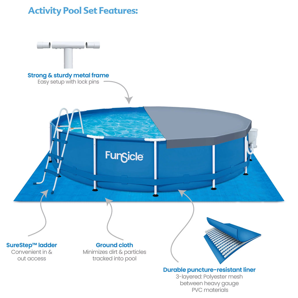 Round Frame Above Ground Swimming Pool Set V754429