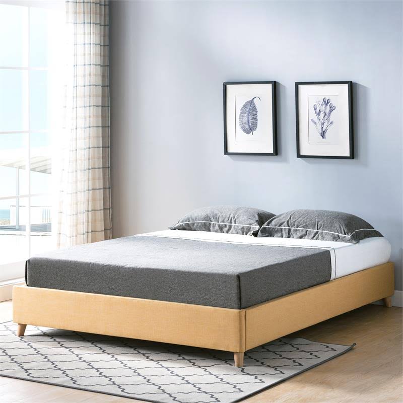 Yellow Wood Full Foundation Bed E968