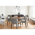 Modern Round Table with Stainless Steel Frame Base H8044
