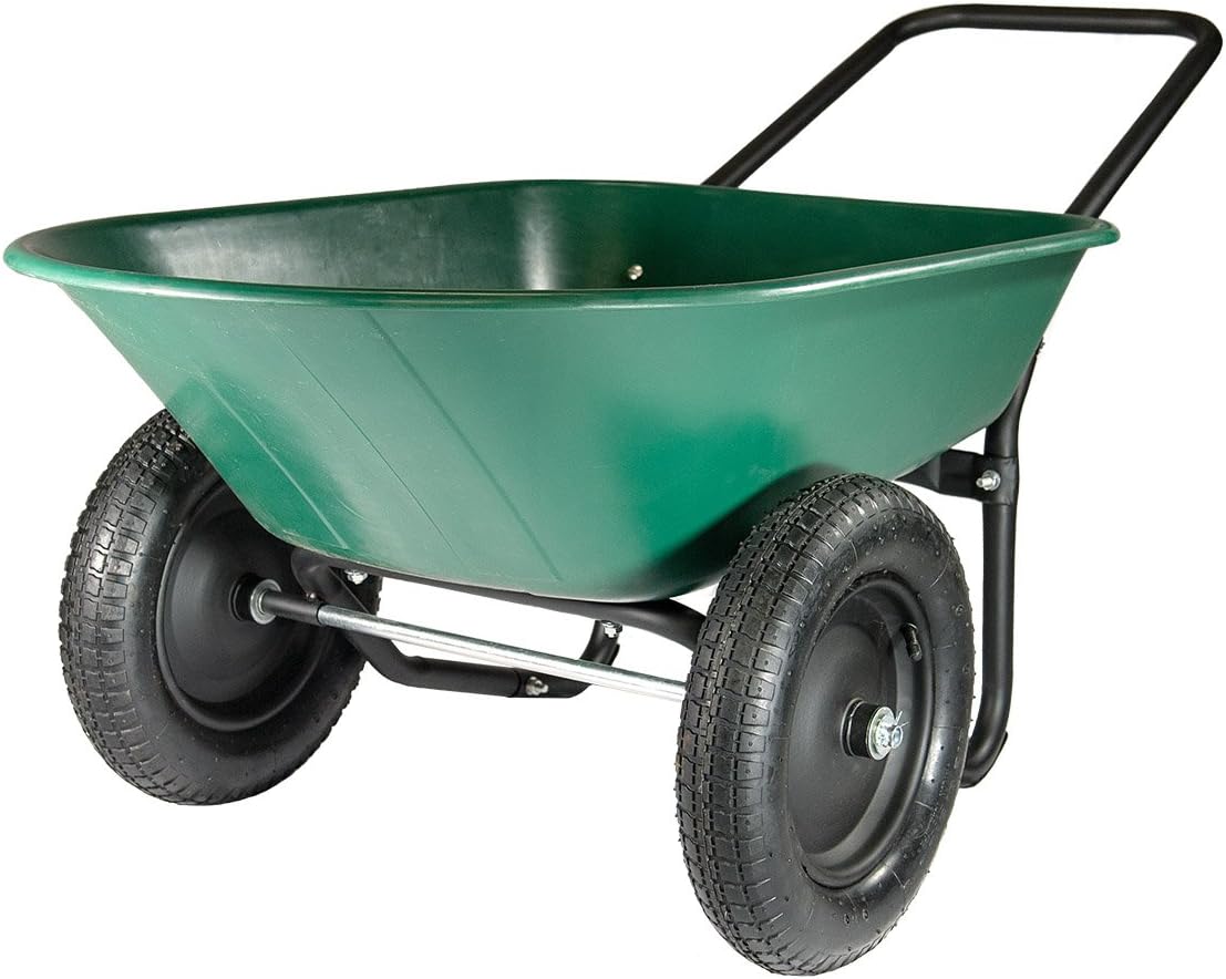 2 Tire Wheelbarrow Garden Cart Z5318