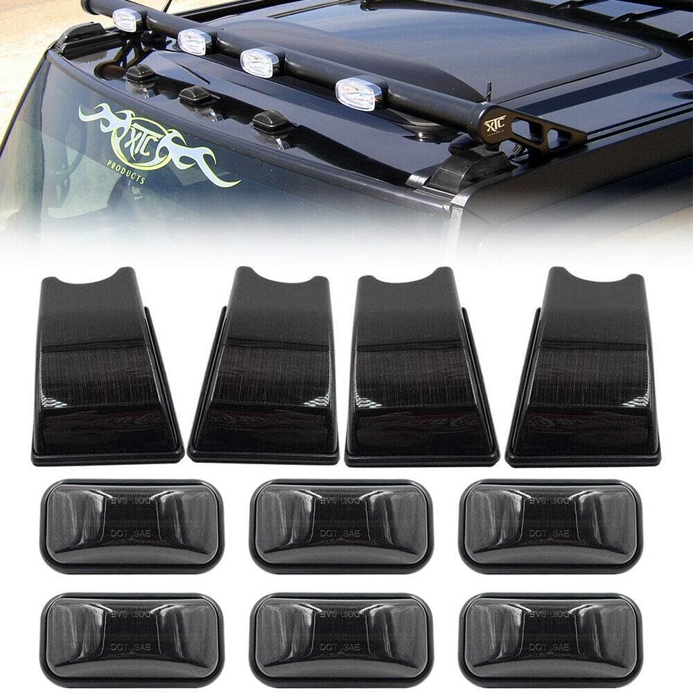 10pcs LED Cab Marker Light Housing Smoke Lens Roof Top Clearance Light Cover D943
