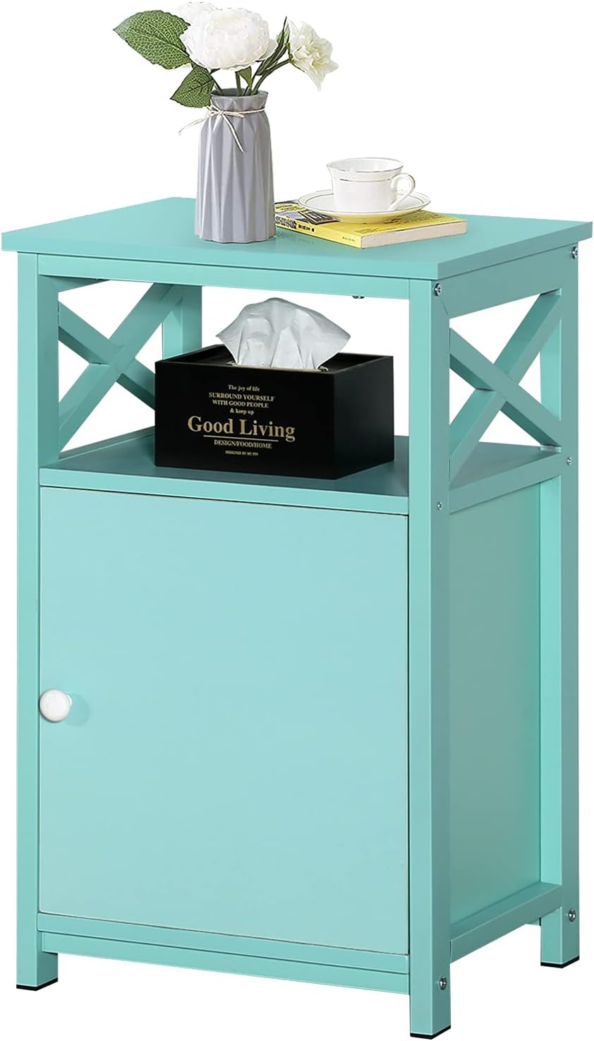 Rustic Brown Storage Cabinet and Drawer Nightstand S265