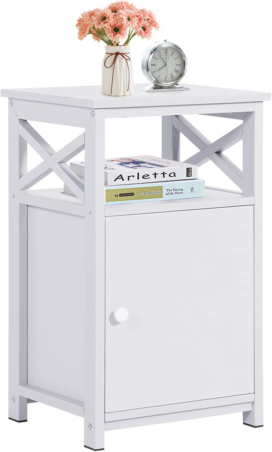 Rustic Brown Storage Cabinet and Drawer Nightstand S265