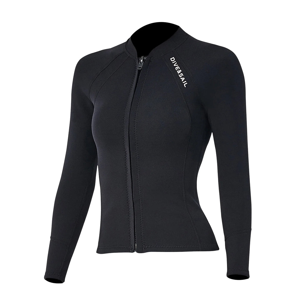 Front Zipper Wetsuit Jacket 2mm Neoprene Long Sleeves A595