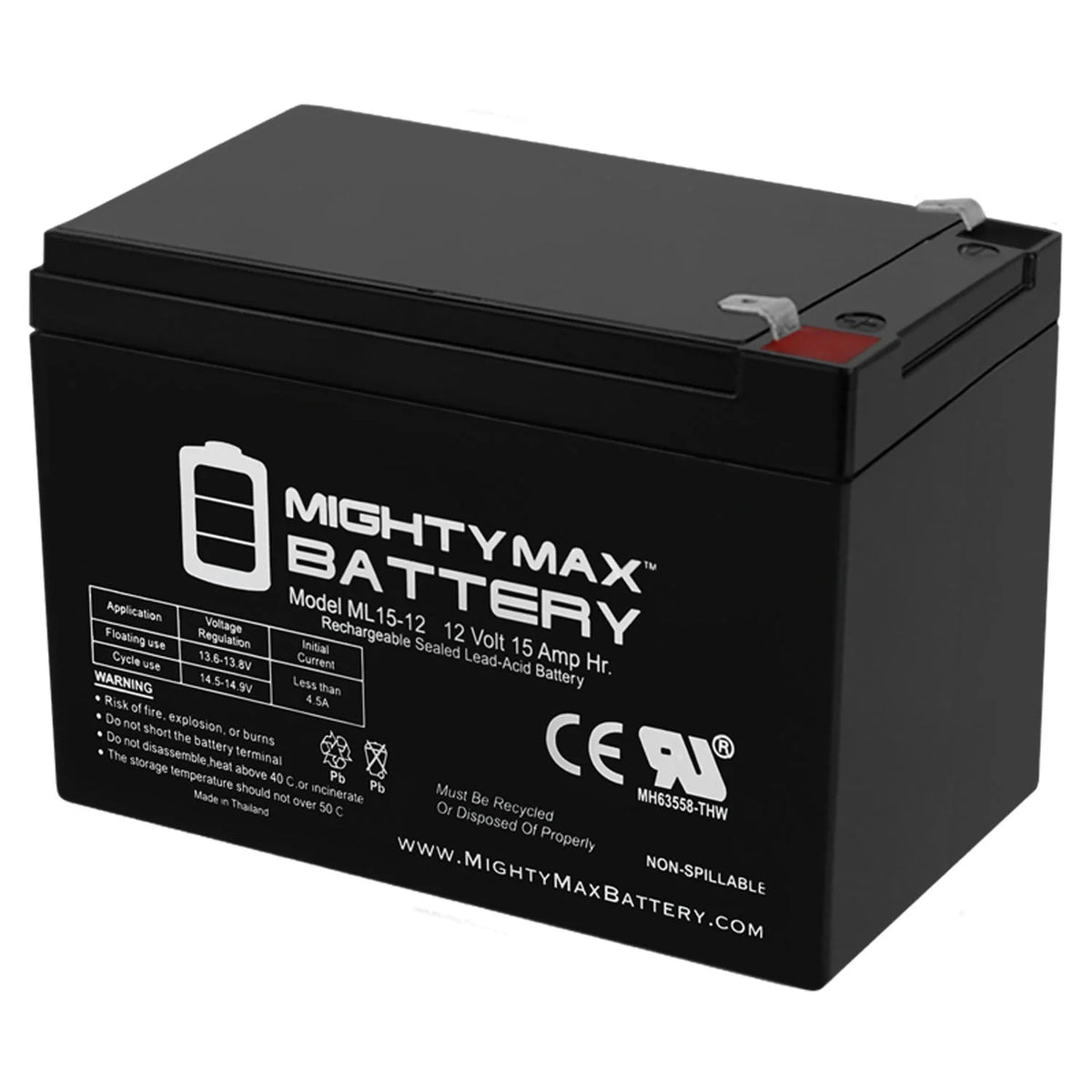 12V 15AH Replacement Battery C772179