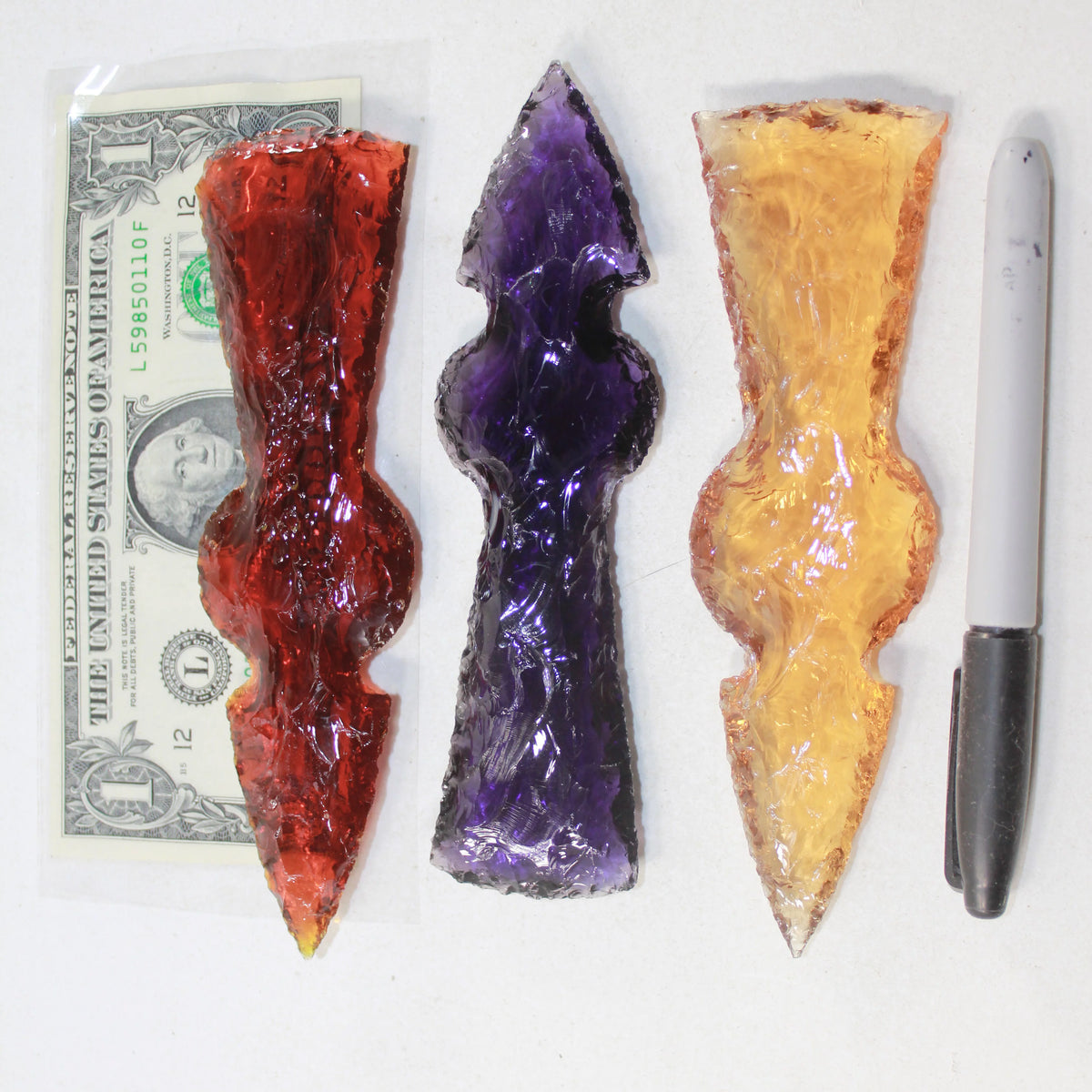 Glass Ornamental Tomahawk Heads Z8357