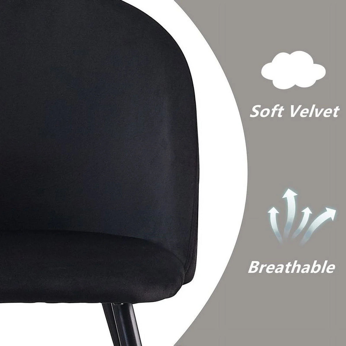2 Velvet Upholstered Dining Chairs X47702