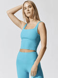 Ribbed Tank - Light Aqua - Size S U4477