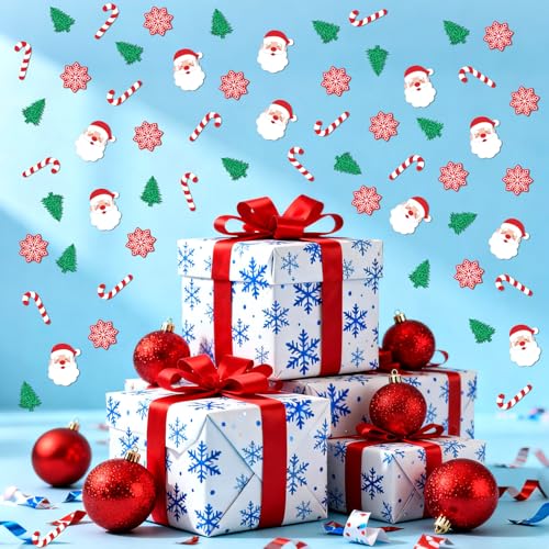 Christmas Confetti Glitter Tree Decorations Santa Claus Snowflakes Candy Canes Sprinkles D1264