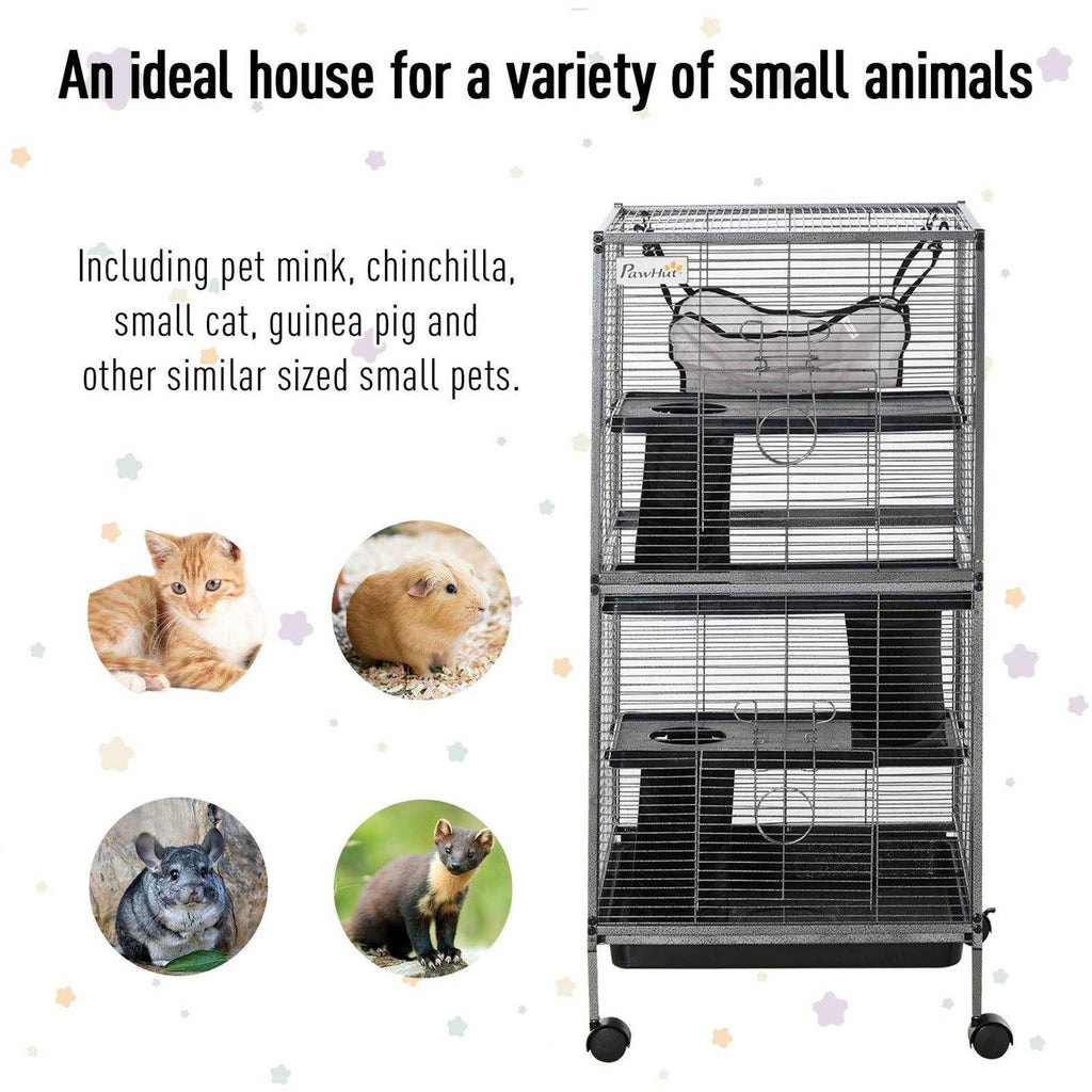 Small Animal Cage with Wheels and Hammock B7399