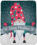Merry Christmas Gnome Throw Blanket 50 x 60 Inches Microfiber X57223