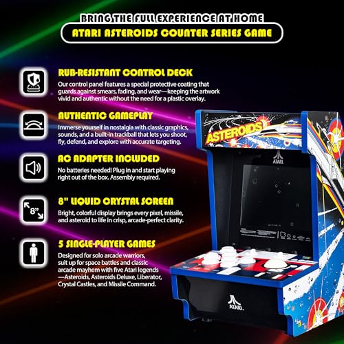 4 Games 8" Liquid Crystal Screen Mini Cabinet Countertop Console U343