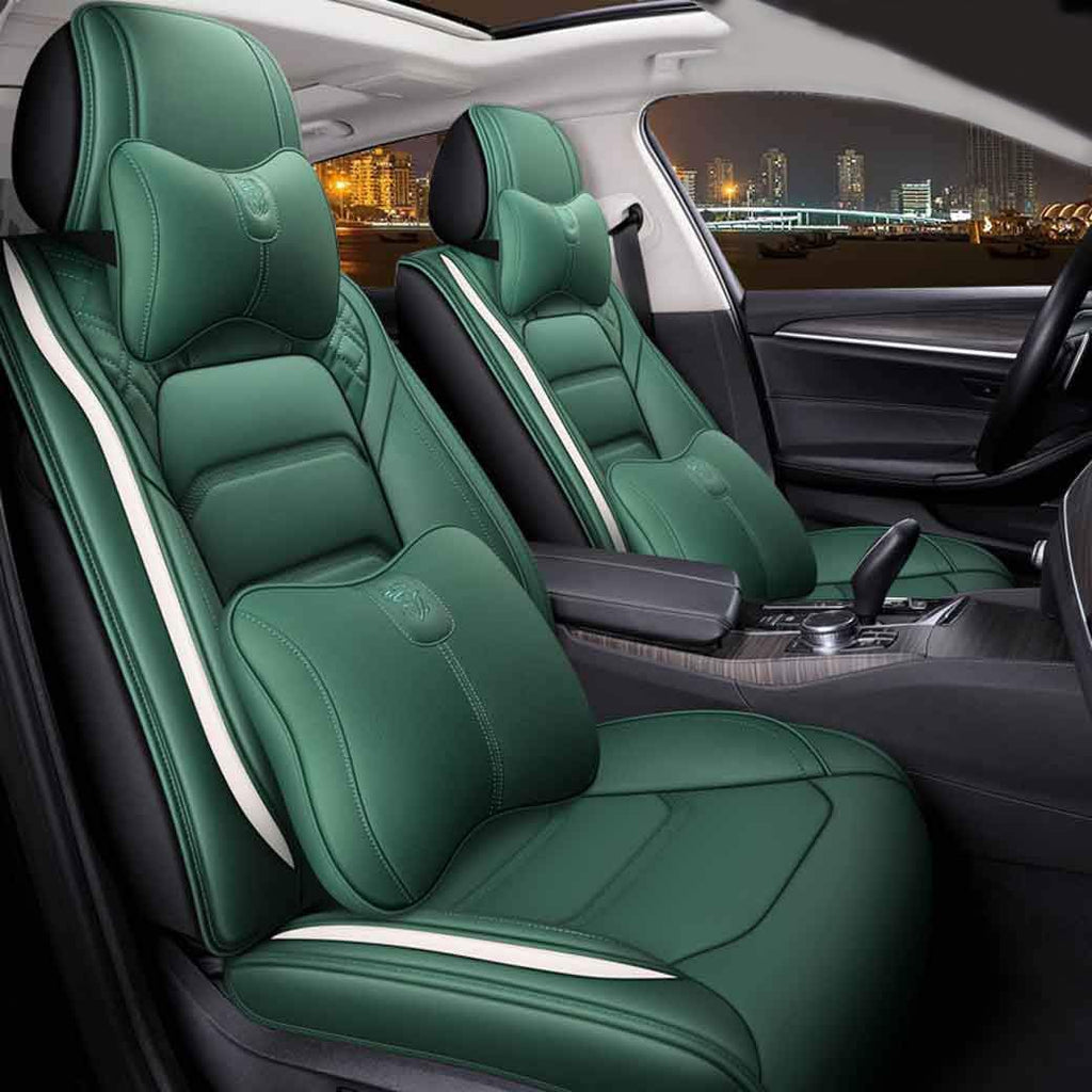 Leather Car Seat Covers 5 Seats Full Set D348351