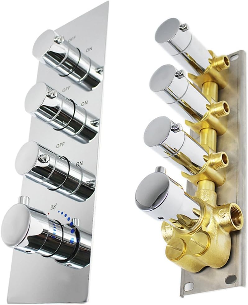 Chrome 3-way Brass Thermostatic Shower Valve K235