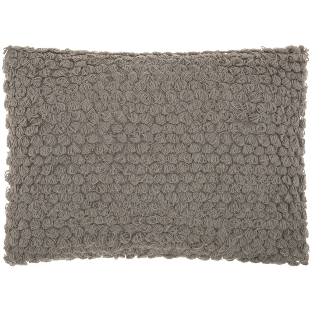 Grey Knotted Detail Lumbar Pillow H657970
