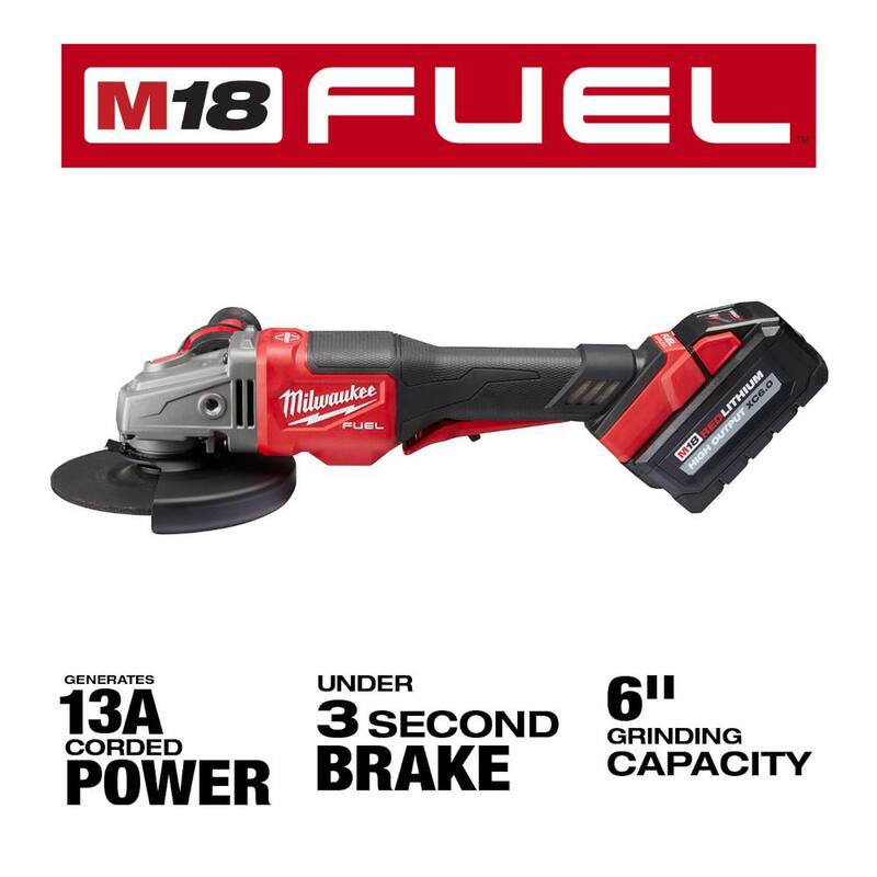 18V Brushless Cordless 4-1/2 in./6 in. Grinder and Hammer Drill O88569