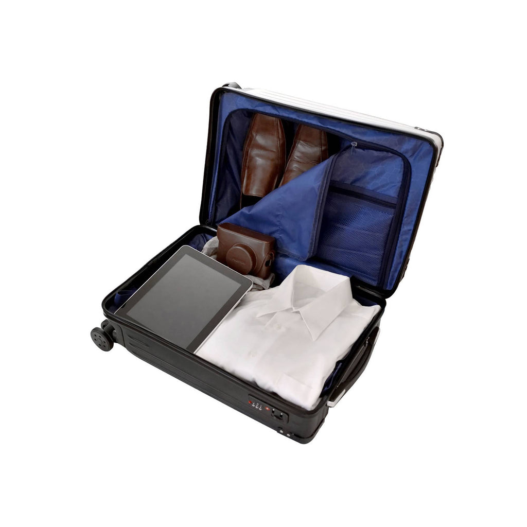 White Carry on Suitcase O1547