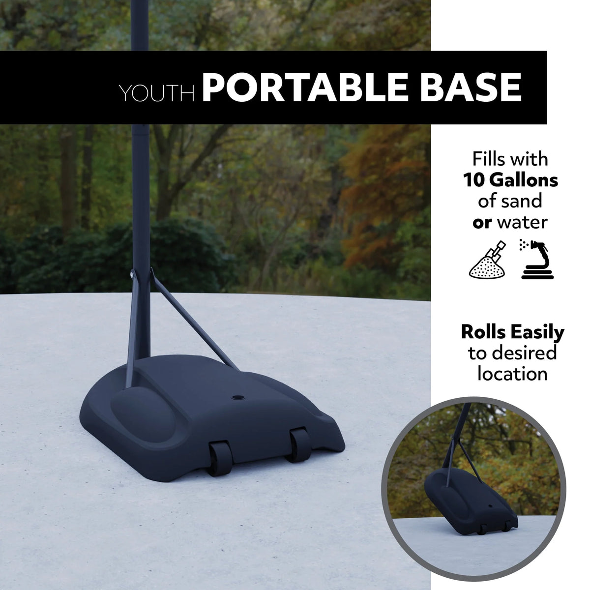 Adjustable Youth Portable Basketball Hoop F3463