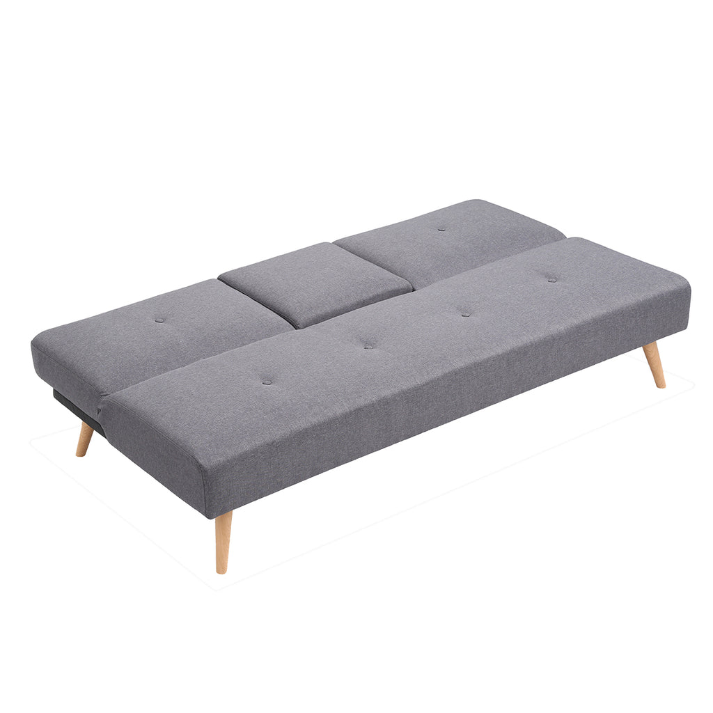 Grey Polyester Futon T479055
