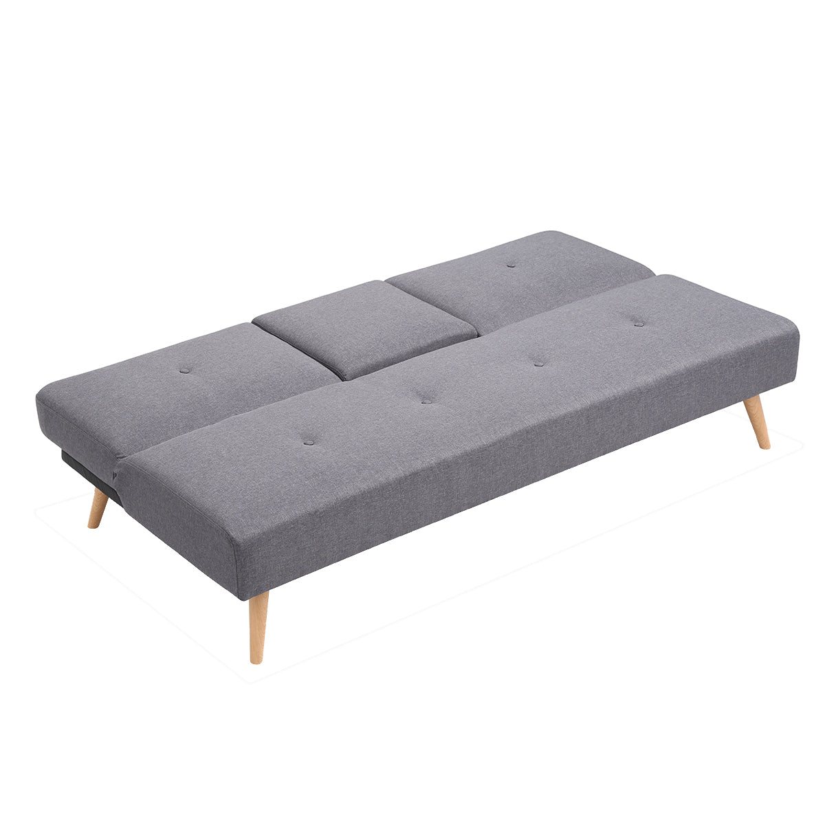 Grey Polyester Futon T479055
