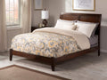 King Walnut Wood Platform Bed D5165