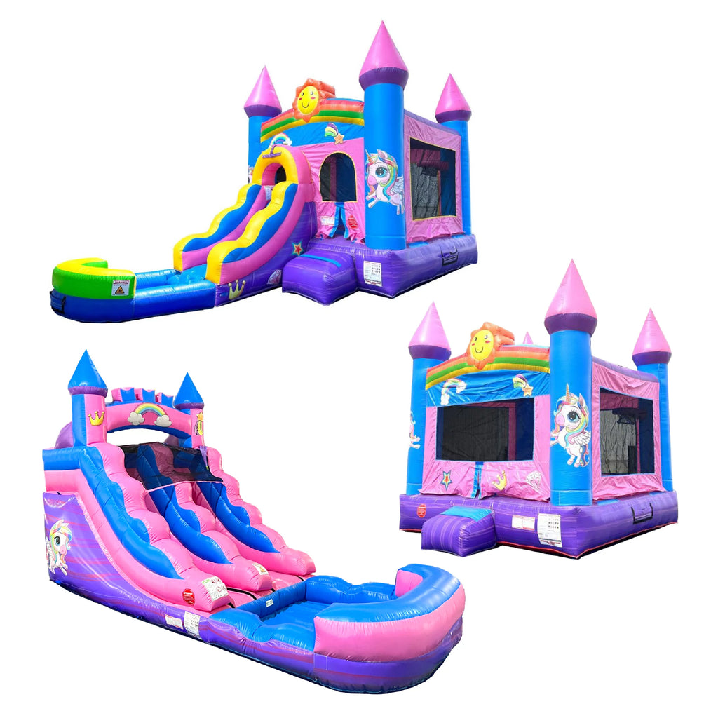 Pink Inflatable Bounce House Z4303