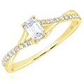 14K Yellow Gold Emerald-Cut Solitaire Engagement Ring Z25185