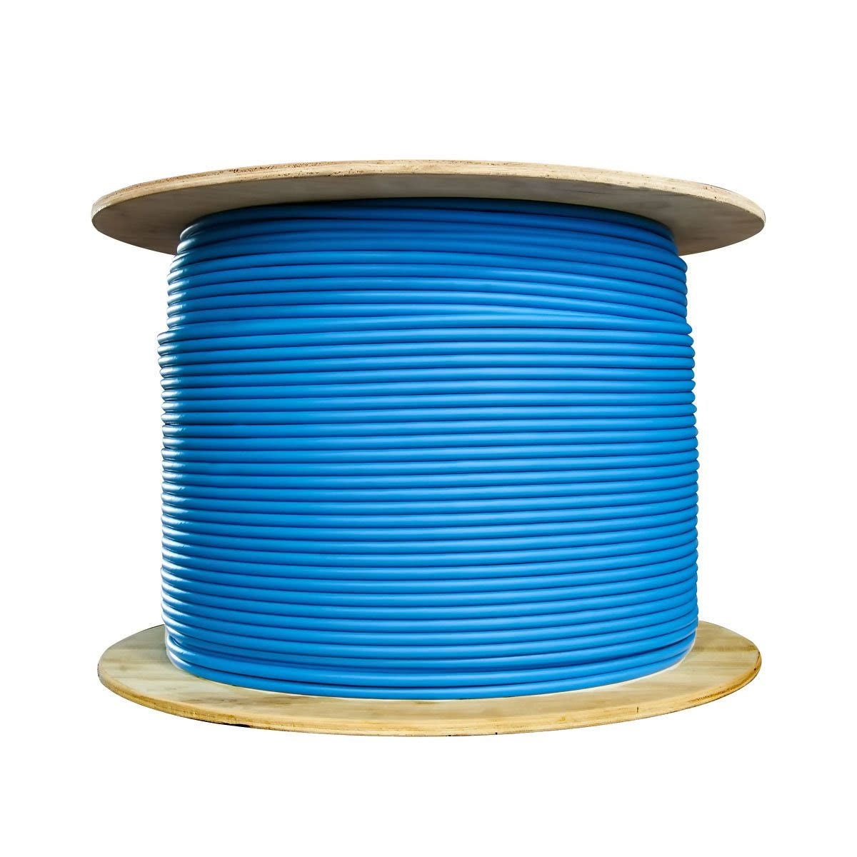 Plenum Cat6 Bulk Cable, Blue, Solid, Shielded, 23 AWG, 1000 Foot I9516