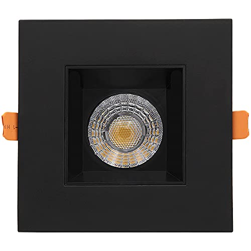 4 in. Ultra-Thin Recessed LED Downlight Canless IC Rated 1200 Lumens 5 Color Temperature Selectable Dimmable Square White Trim 90 CRI Z493689