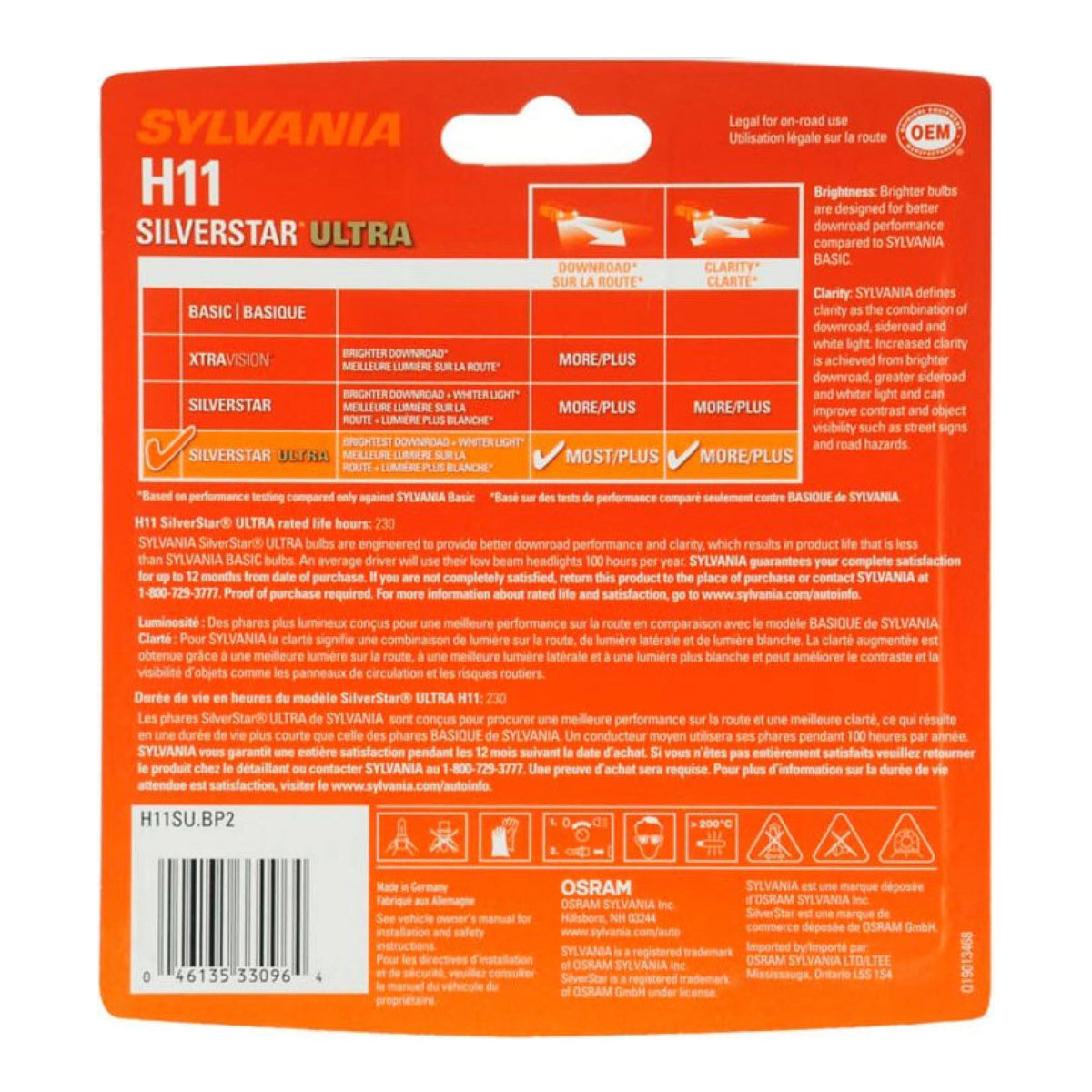 H11 Halogen Headlight Bulb, Pack of 2 X58444